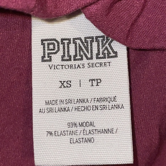 •PINK•VS PINK LIGHTWEIGHT, OVERSIZED FLOWY STRAPPY SCOOP BACK LONG SLEEVE TOP XS - Picture 4 of 7